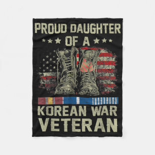 Stolze Tochter eines Veteranen aus dem Koreakrieg, Fleecedecke