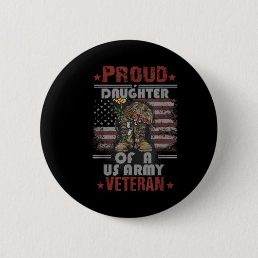 stolze Tochter eines Veteranen der US-Armee Button (Vorderseite)