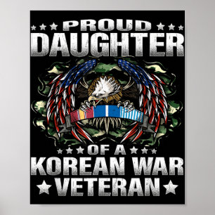 stolze Tochter eines Veteranen-Militärs im Koreakr Poster