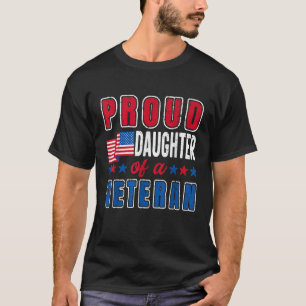 Stolze Tochter eines Veteranen Patriotic Veterans T-Shirt