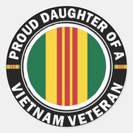 Stolze Tochter eines Vietnam Vet Stickers (Vorderseite)