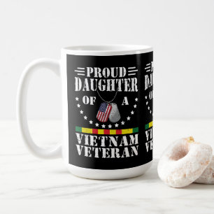 Stolze Tochter eines Vietnam-Veteranen Patriotisch Kaffeetasse