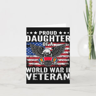 Stolze Tochter eines WWII-Veteranen Weltkrieg 2 US Karte