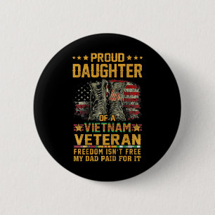 Stolze Tochter von Vietnam Veteran Patriotic Vet F Button