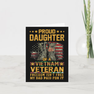 Stolze Tochter von Vietnam Veteran Patriotic Vet F Karte