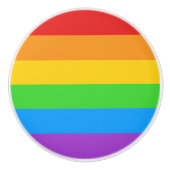 Stolze Touch: Regenbogenflagge Keramikknauf (Vorderseite)