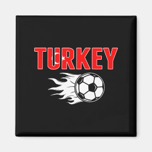 Stolze Truthahn-Fußballfans-Jacke türkische Flagge Magnet