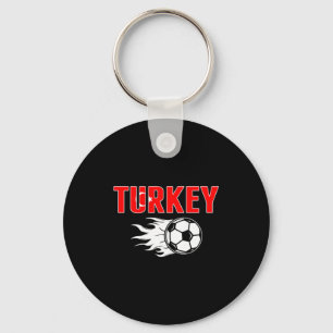 Stolze Türkei Fußballfans Jersey Türkische Flagge Schlüsselanhänger