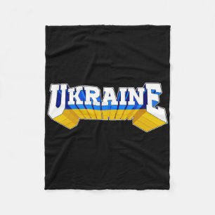Stolze Ukraine-Flagge Ukrainisch Fleecedecke
