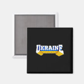 Stolze Ukraine-Flagge Ukrainisch  Magnet (Vorderseite/Rückseite)