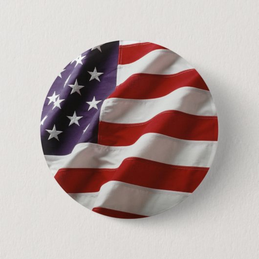 Stolze und patriotische USA-Flagge Button (Vorderseite)