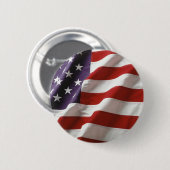 Stolze und patriotische USA-Flagge Button (Vorne & Hinten)