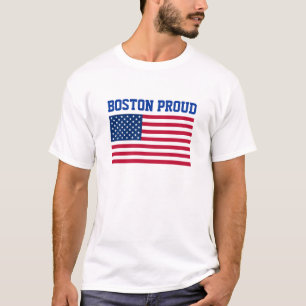 STOLZE USA Flagge-patriotische Stadt Bostons T-Shirt