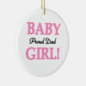 Stolze Vater-Baby-Mädchen-Geschenke Keramik Ornament (Rechts)