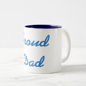 Stolze Vater-Tasse Zweifarbige Tasse (VorderseiteRechts)