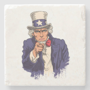 Stolze Vereinigte Staaten von Amerika USA Ich will Steinuntersetzer