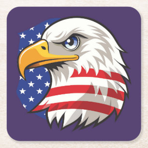 Stolze Vereinigte Staaten von Amerika USA Speziell Rechteckiger Pappuntersetzer