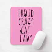 Stolze verrückte Katzen-Dame Mousepad (Mit Mouse)