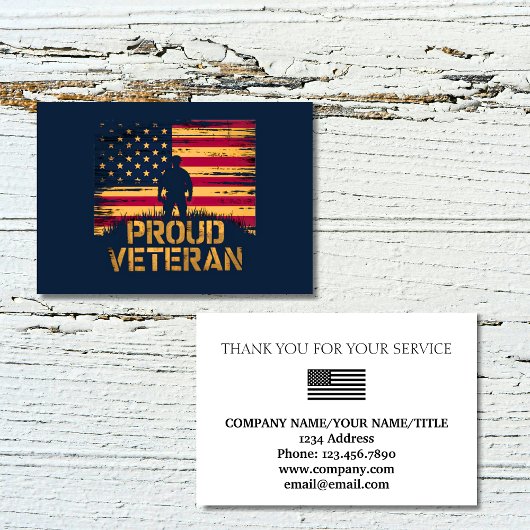 Stolze Veteranen-US-Flaggen-Firma Danke