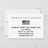 Stolze Veteranen-US-Flaggen-Firma Danke (Rückseite)