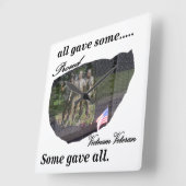 Stolze Vietnam-Veteranen-Uhr Quadratische Wanduhr (Winkel)