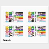 Stolze Wähler - Gemeinsam gewinnt die Liebe! Rechteckiger Aufkleber (Blatt)