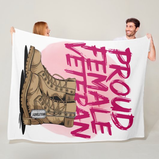 Stolze weibliche Veteranin Fleecedecke (Beispiel)