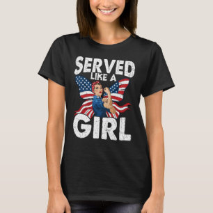 Stolze weibliche Veteraninnen leisteten Dienst wie T-Shirt