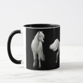 Stolze weiße PferdeTasse Tasse (Links)