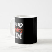 Stolze Wrestling-Mutter Wrestlerin Kämpferin Mutte Kaffeetasse (Vorderseite Links)