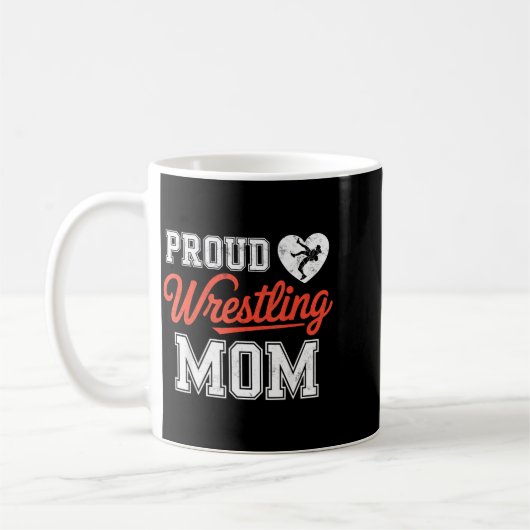 Stolze Wrestling-Mutter Wrestlerin Kämpferin Mutte Kaffeetasse (Links)