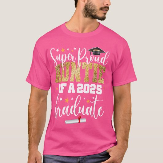 Stolze Zahl einer Klasse von 2025 Hochschulabsolve T-Shirt (Vorderseite)