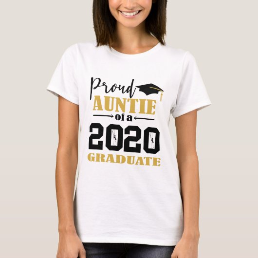 Stolze Zahl eines Absolventen 2020 T-Shirt (Vorderseite)