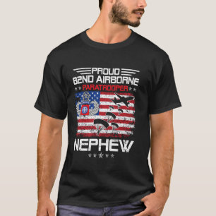 Stolzer 82. Airborne Div Fallschirmspringer Neffe T-Shirt