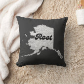 stolzer Alask Staat Root Map Kontur Rocky Map AK Kissen (Decke)