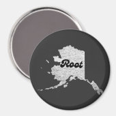 stolzer Alask Staat Root Map Kontur Rocky Map AK Magnet (Vorderseite/Rückseite)