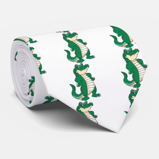 Stolzer Alligator Krawatte (Gerollt)