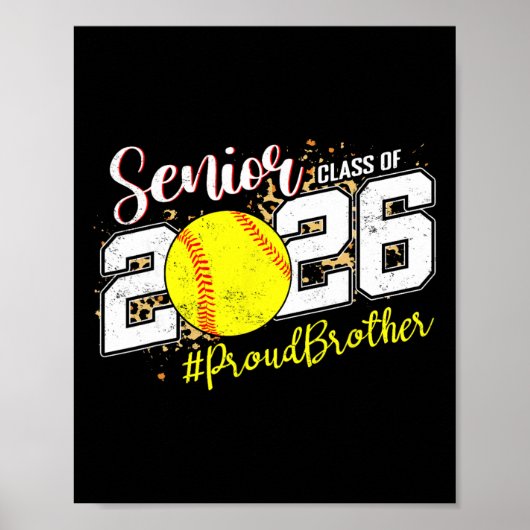 Stolzer älterer Bruder Cl von 2026 Softll-Abschlus Poster (Vorne)