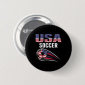 Stolzer Amerika Fußballmannschaft Unterstützer Usa Button (Vorne & Hinten)