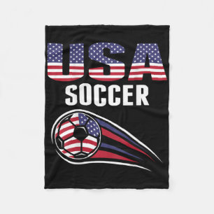Stolzer Amerika Fußballmannschaft Unterstützer USA Fleecedecke