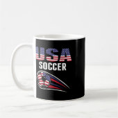Stolzer Amerika Fußballmannschaft Unterstützer USA Kaffeetasse (Links)