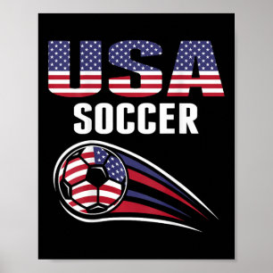Stolzer Amerika Fußballmannschaft Unterstützer Usa Poster