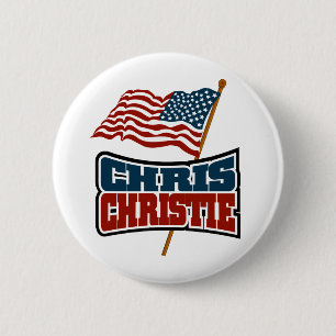 Stolzer Amerikaner Chris Christie Button