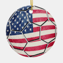 Stolzer Amerikaner USA-Flaggen-Fußball