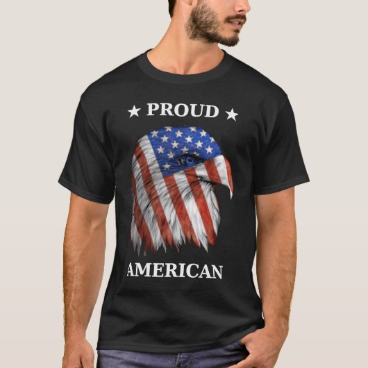 Stolzer amerikanischer Adler T-Shirt (Vorderseite)