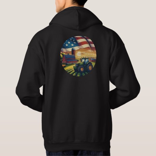 Stolzer amerikanischer Bauer Hoodie (Rückseite)