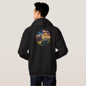 Stolzer amerikanischer Bauer Hoodie (Schwarz voll)