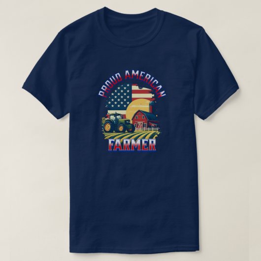 Stolzer amerikanischer Bauer T-Shirt (Design vorne)