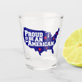 Stolzer amerikanischer Geist  Schnapsglas (Vorderseite)