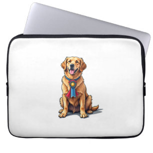 Stolzer amerikanischer Golden Retriever Vintage T- Laptopschutzhülle